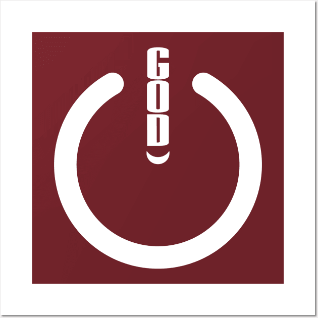 God Power Symbol Wall Art by terrivisiondesigns